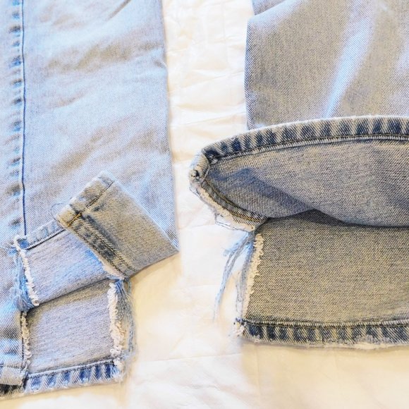 Y2K 90's Z. CAVARICCI Light Stone Washed Denim MOM Jeans High Waist Straight Leg - Picture 5 of 16